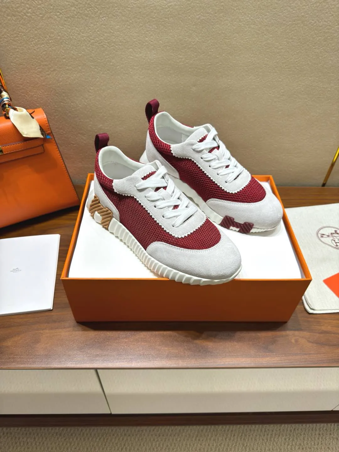 💕💕Factory direct selling price p640💕💕 Men ➕20💰Hermes 🐎24 new sports shoes 🆕 H family 2024giga new sports shoes **3cm, a real artifact, original molded outsole, very stylish and light, perfect foot feel💯 size: 34-46 (customized at 34.45.46)